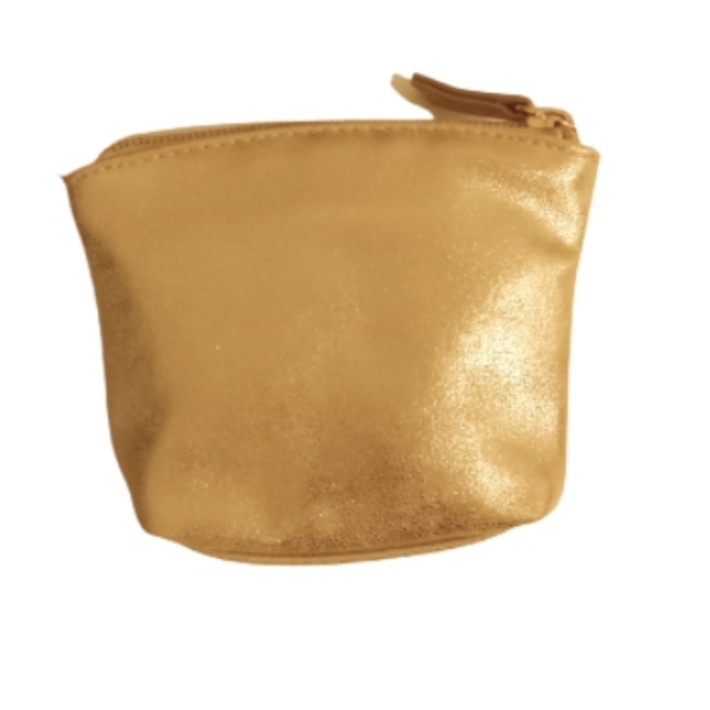 Vince Camuto Gold Metallic Leather Coin Purse Wallet